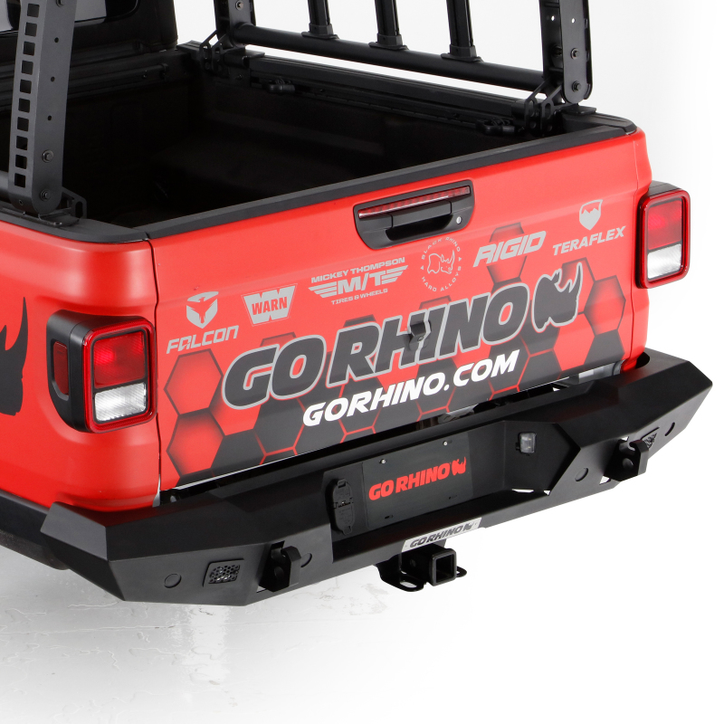 Jeep Gladiator JT Bumper - Rear - Go Rhino - Trailline - Textured Black - `20-`22